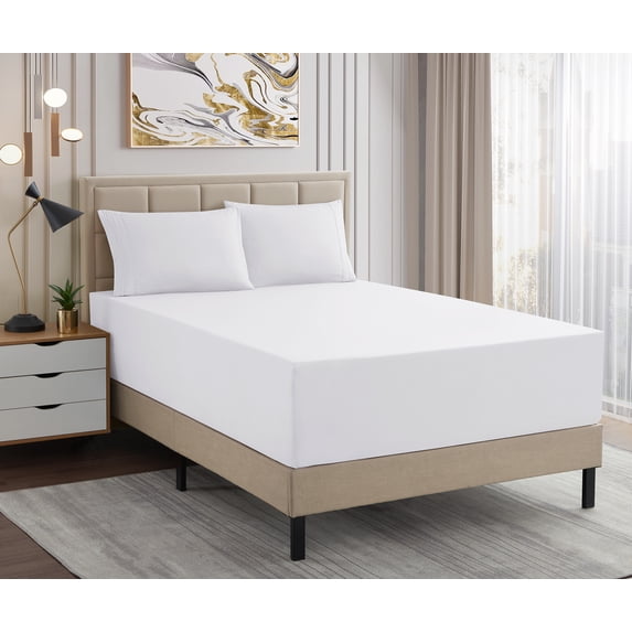 1500 Supreme Collection Extra Deep 21" Pocket 4 Piece Sheet Set Queen White