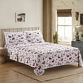 thumbnail image 1 of 1500 Supreme Collection Microfiber Buffalo Check Deer Print Flannel Sheet Set Full, 1 of 6