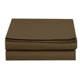 1500 Thread Count 1Piece Flat Sheet, California King Size, Chocolate Brown