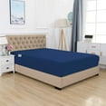 thumbnail image 1 of 1500 Thread Count 18 Inc Deep Pocket 1-Piece Fitted Sheet, California King Size, Navy Blue, 1 of 4