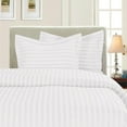 thumbnail image 1 of 1500 Thread Count 3-Piece DAMASK STRIPE Duvet Cover Set, Full/Queen, White, 1 of 2