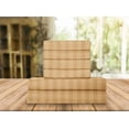 thumbnail image 1 of 1500 Thread Count 6-Piece DAMASK STRIPE Bed Sheet Set, King Chocolate Brown, 1 of 8