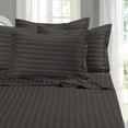 thumbnail image 1 of 1500 Thread Count 6-Piece Damask Stripe Bed Sheet Set Queen Grey, 1 of 4