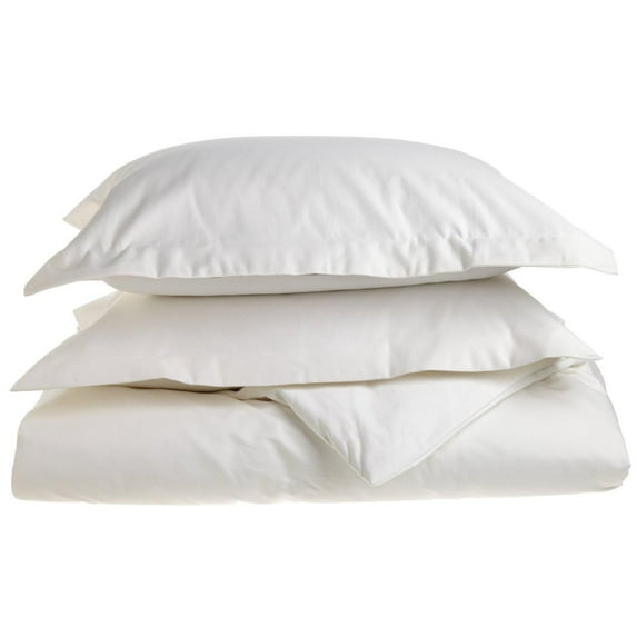 1500 Thread Count Cotton Marrow Stitch Duvet Cover Set, Full/Queen, White