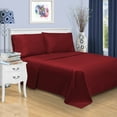 thumbnail image 1 of 1500 Thread Count Cotton Marrow Stitch Sheet Set, King, Burgundy, 1 of 4