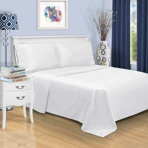 1500 Thread Count Cotton Marrow Stitch Sheet Set, King, White
