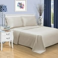 thumbnail image 1 of 1500 Thread Count Cotton Marrow Stitch Sheet Set, Queen, Stone, 1 of 4