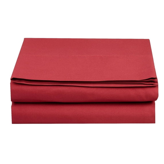1500 Thread Count Hospitality Fitted Sheet 1-Piece Fitted Sheet, King Size, Burgundy