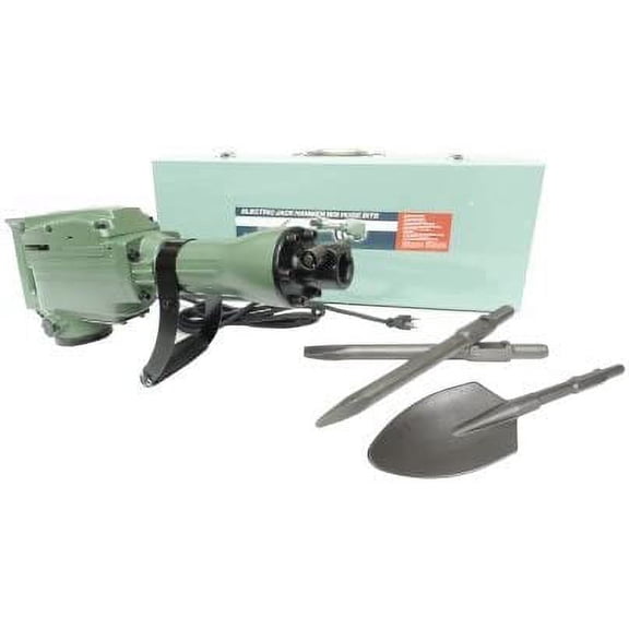 1500 Watt Electric Powered Jack Hammer Set for Digging and Breaking (Includes 3 Giant Bits)