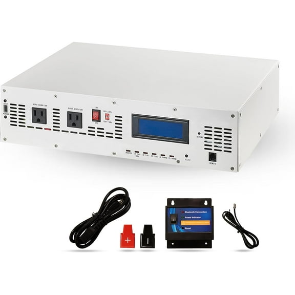 1500 Watt Pure Sine Wave Hybrid Inverter 12V DC, 100V/120V AC with in-Built Solar MPPT Charge Controller, Intelligent MCU, Power Inverters for Home, RV, Truck, Off-Grid Solar Power, AC to DC