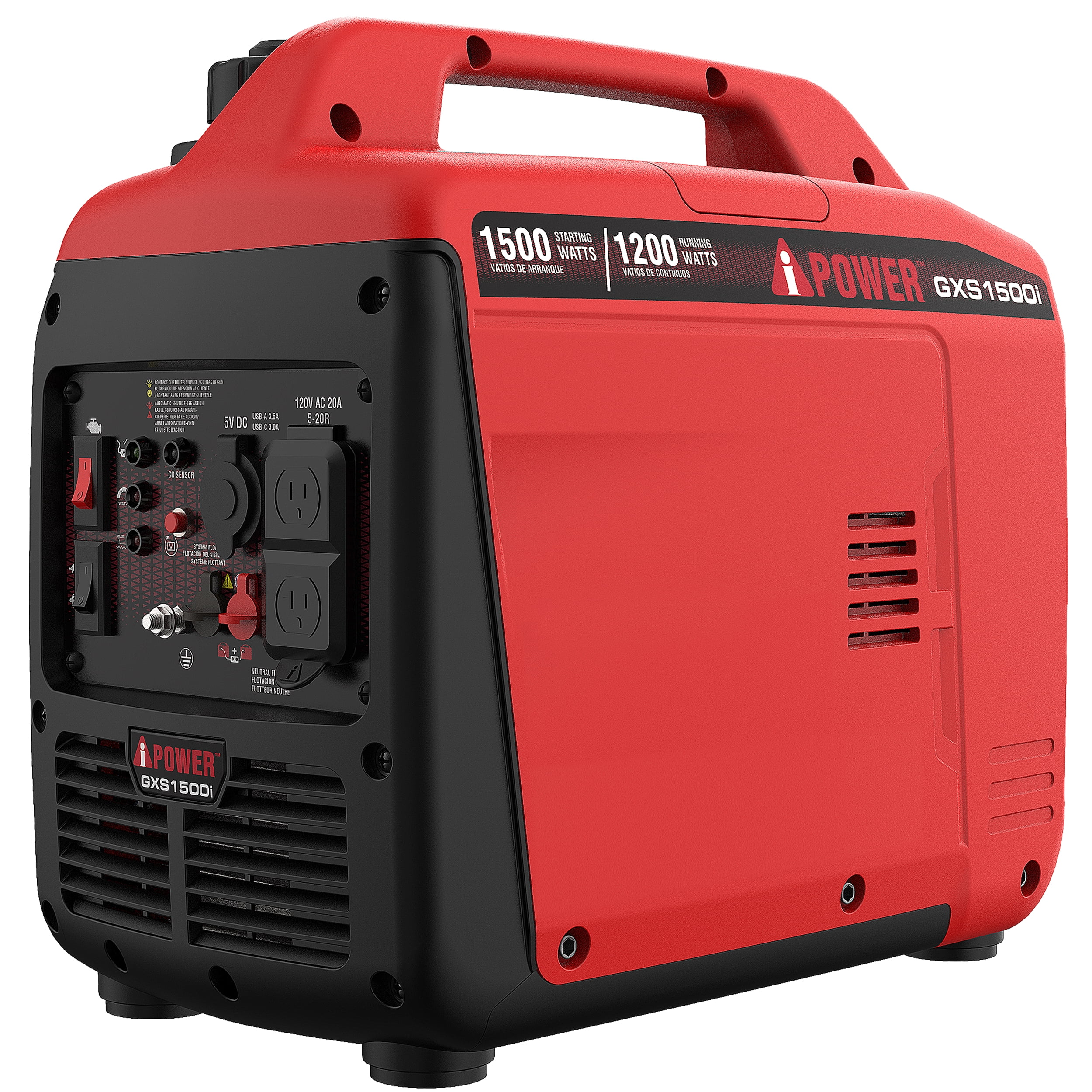 A-iPower 1500-Watt Ultra-Light Gasoline Inverter Generator with 60cc Engine and CO Sensor