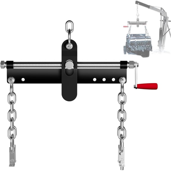 1500 lb Engine Load Leveler with Ball Bearing Adjustable Handle and Dual Chains
