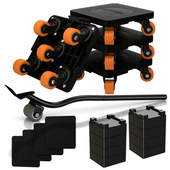 1500 lb. Furniture Mover with Wheels and Furniture Lifter Set, 360 Rotation Wheels Dolly for Moving Heavy Furniture