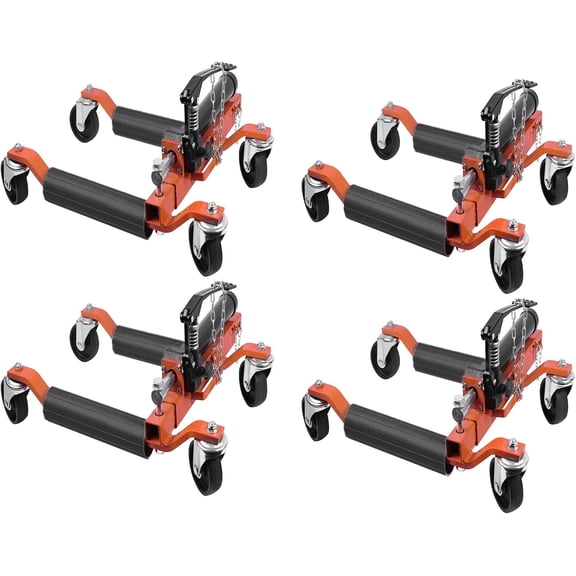 1500 lbs Capacity 4-Pack Wheel Dollies with Hydraulic Jack for Trucks and RVs