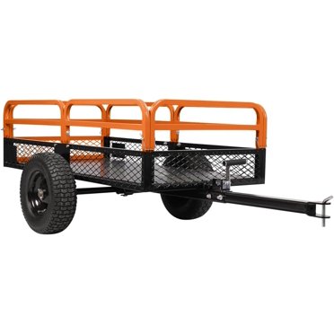 HAUL-MASTER 600lb Capacity Steel Dump Cart – 10 Cu. Ft, For Lawn Tractor, ATV, Garden