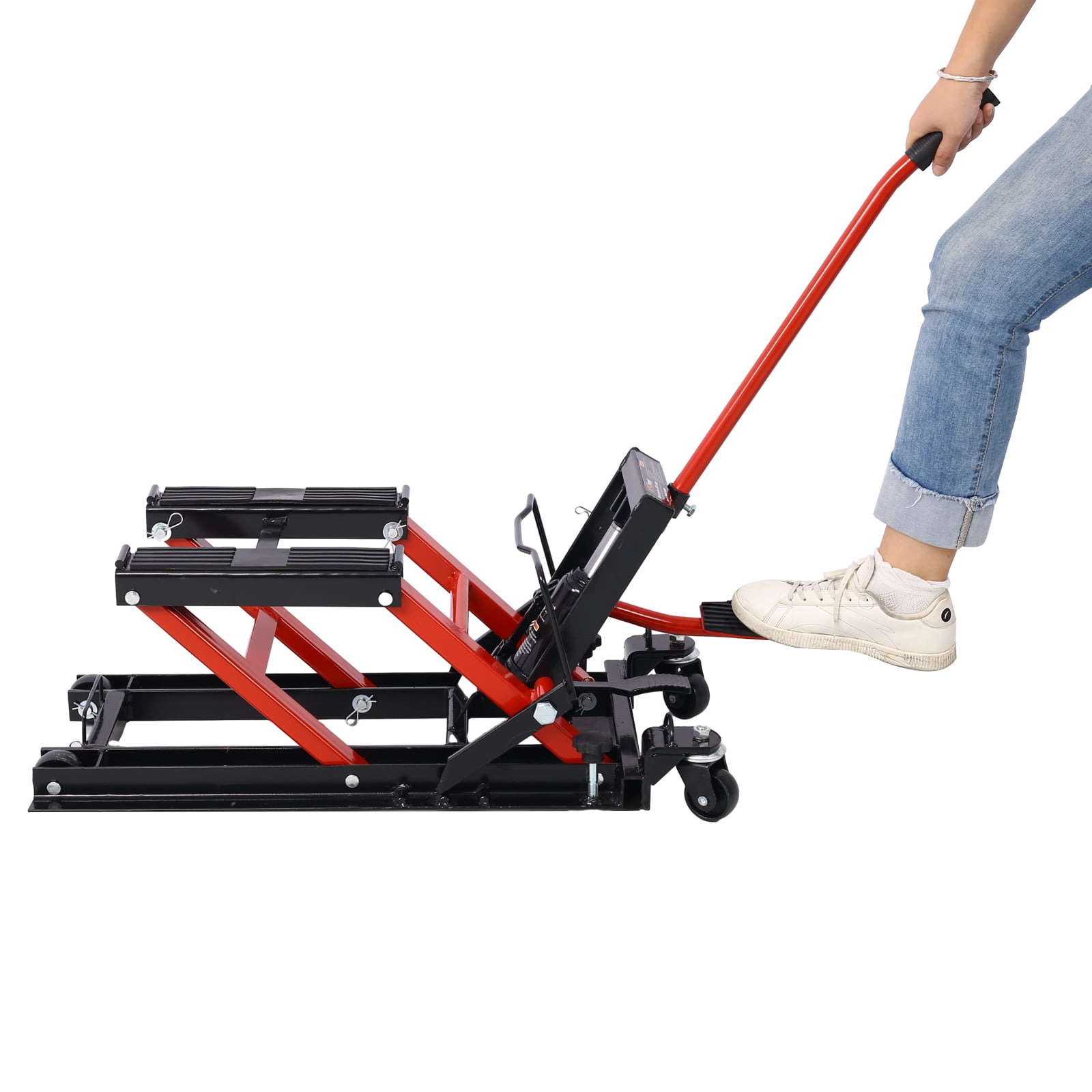 1500 lbs Motorcycle ATV Lift Jack Hydraulic Scissor Jack Stand Quad