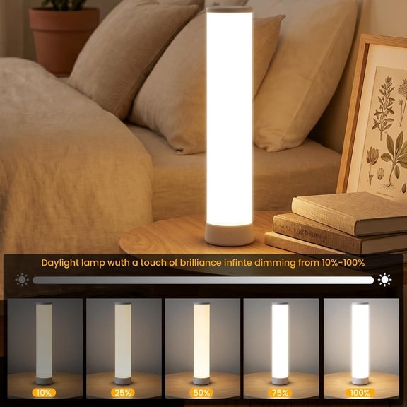 15000 Lux Light Therapy Lamp, UV-Free Happy Sunlight Lamp with Remote,5 Color Temperatures & 5 Brightness Level,Full Spectrum Light with Timer for Home,Office,Desk Reading and Yoga Room, White
