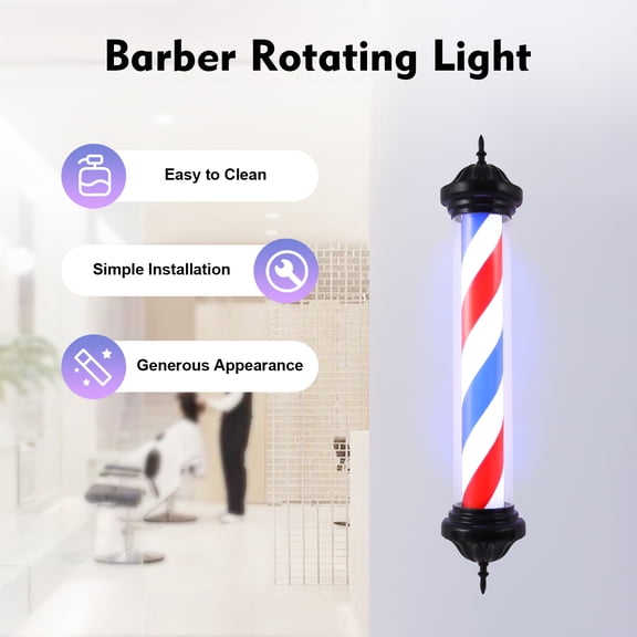 15000K Salon Barbershop Rotating Light Fixture Rotating Barber LED Light for Hair Salons Barber Stores Beauty Salons
