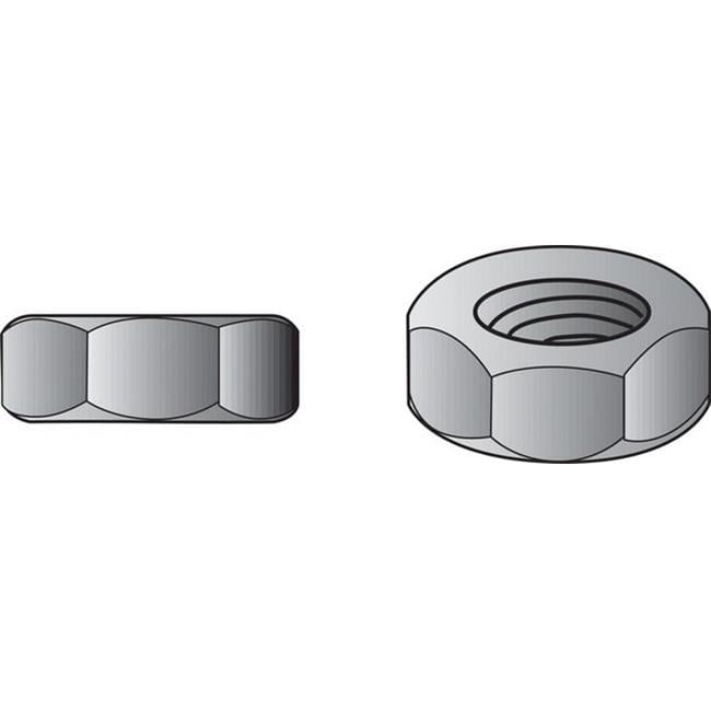 150048 0.25 in. SAE Hex Nut in Zinc Plated Steel 100 per Box