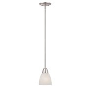 15005-MP-35-Designers Fountain-Torino - One Light Mini Pendant-Brushed Nickel Finish