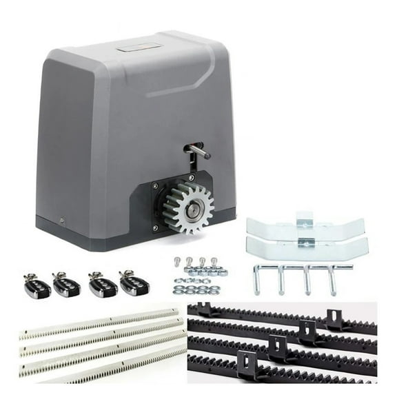 1500KG 3200LBS 4 Remote Control Automatic Sliding Door Opener Electric Operator With 3m, 4m, 5m, 6m Rack ,Easy to Install