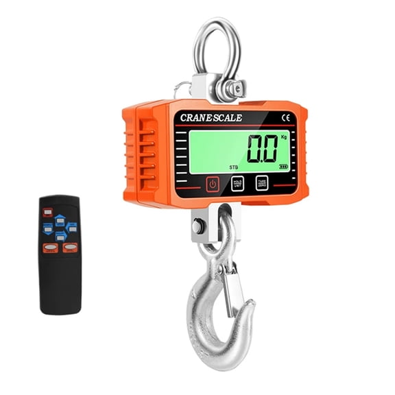 1500KG Digital Crane Scale Hanging Scale Portable Heavy Duty Aluminum LCD Backlight Industrial Hook Scale With Remote Control
