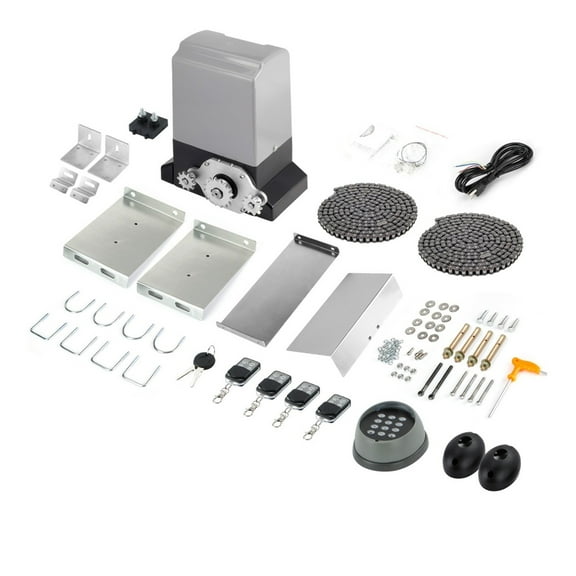 1500Kg 550W Automatic Electric Sliding Gate Opener Door Opener Kit AC Motor Gate Door Operators Kit With 4 Remote + APP Control ,Easy to Install