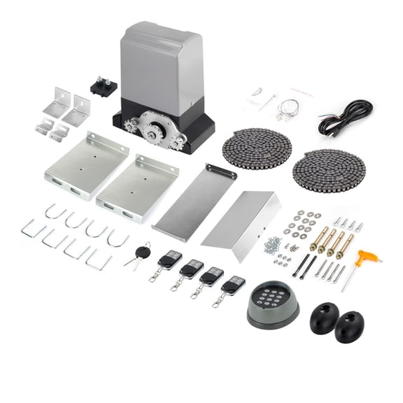 1500Kg 550W Automatic Electric Sliding Gate Opener Door Opener Kit AC Motor Gate Door Operators Kit With 4 Remote + APP Control