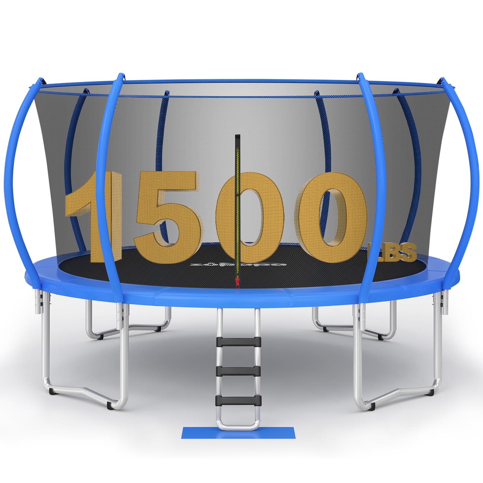 1500LBS Capacity Zupapa Kids Trampoline NoGap Design 16 15 14 12 10FT with Safety Enclosure Net