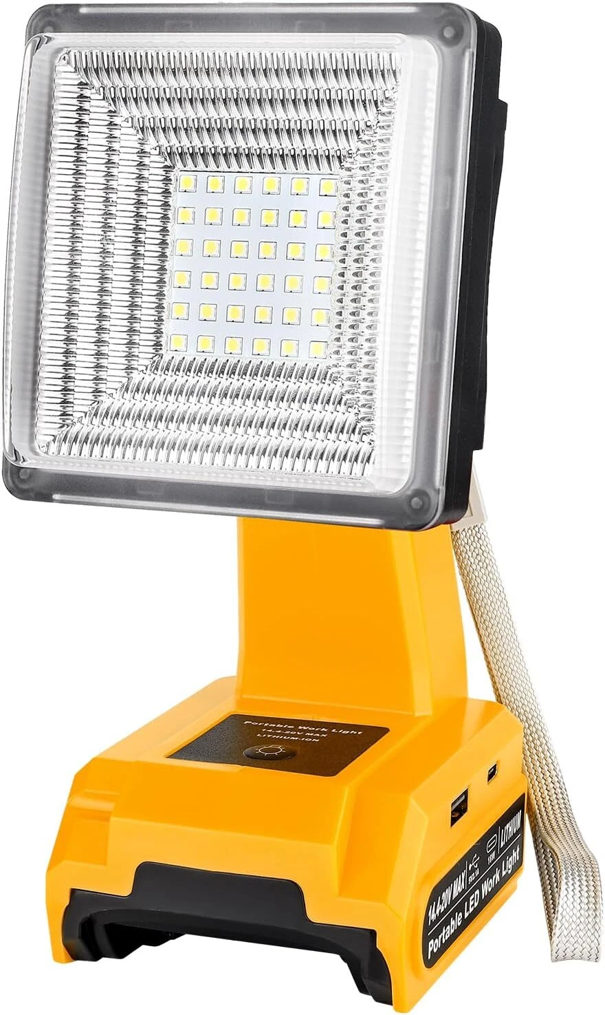 1500LM LED Work Light for Dewalt 20V 60V Battery Outdoor Flood Light with USB