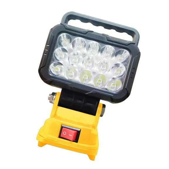 1500LM Rechargeable Tool Lamp with Cutoff, USB Charging for 14.4V/20V Batteries & Job Operations