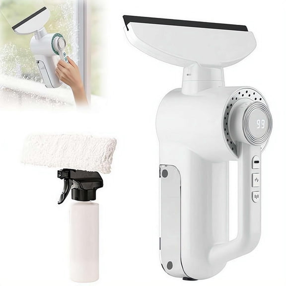 1500Pa Suction Electric Window Vacuum Cleaner, 3000mAh Handheld Glass Squeegee Portable Window Washer for Home Car Use