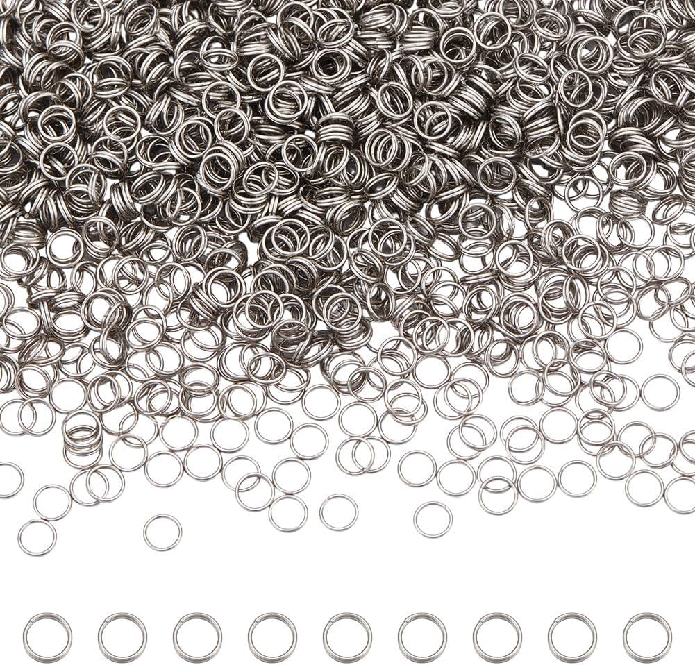100Pcs Silver Mini Jump Rings - 0.24 Inch, Double Loop For Jewelry Making