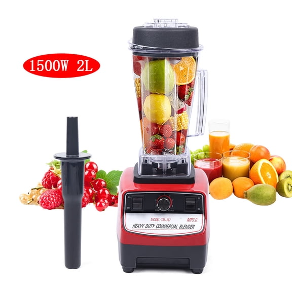 1500W 110V Commercial Smoothie Mixer 2L Large Capacity Juicer Power Food Fruit Ice Processor for Home Bar Restaurant Hotel Cafe