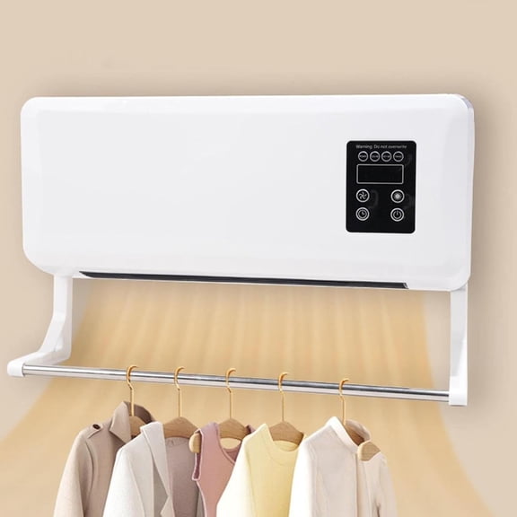 1500W 2 in 1 Wall Mounted Air Conditioner Fan, Portable Cooling & Heating Mini AC Unit, Quiet Smart Heater Combo with Remote Control & Timing for Home Living Room