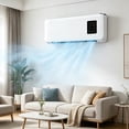 thumbnail image 1 of 1500W 2 in 1 Wall Mounted Air Conditioner Fan, Portable Cooling & Heating Mini AC Unit, Quiet Smart Heater Combo with Remote Control & Timing for Home Living Room, 1 of 4