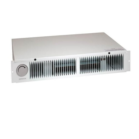 1500W 240V AC & 750-1500W 120V AC Kickspace Heater with Built-In Thermostat, White
