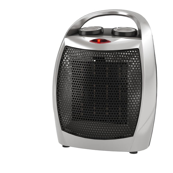 1500W 750W Ceramic Space Heater, 2-in-1 Electric Desk Heater and Fan with Thermostat for Office Room