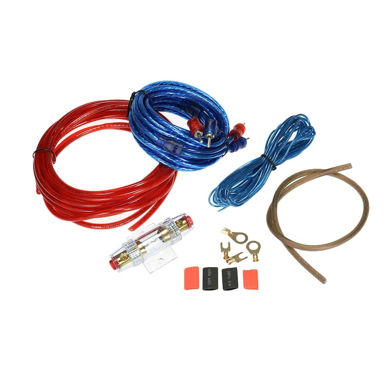 1500W Car Audio Subwoofer Amplifier Installation Kit AMP RCA Wiring Kit  Cable Fuse Holder Wire Cable 