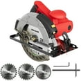thumbnail image 1 of 1500W Circular Saw with Laser Guide, 5500RPM Compact Circular Saw with 3 Saw Blades (24T+ 48T)7-1/4'', 0-45° Bevel Adjustment, Corded Electric Saw for Wood, 1 of 7