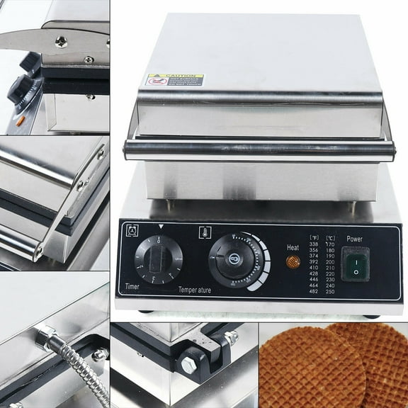 1500W Commercial Nonstick Muffin Maker Electric Dutch Waffle Maker Baker Machine Waffle Maker 1500W Electric Dutch Waffle Baker Maker Machine Nonstick Electric Dutch Waffle Maker Baker Machine