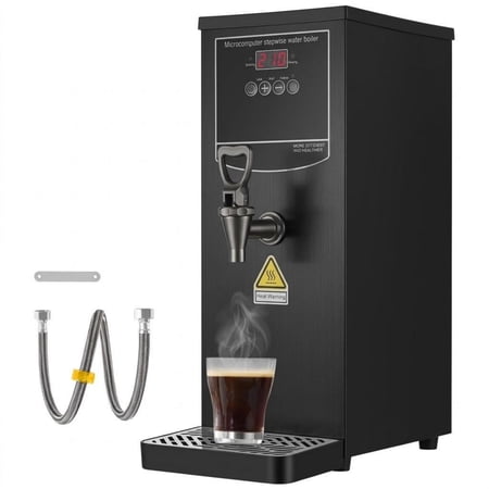 1500W Commercial Water Boiler, Electric Hot Water Dispenser with 316 Stainless Steel Heating Tube, 50L per Hour Fast Heating for Coffee, Tea, Restaurant, Office