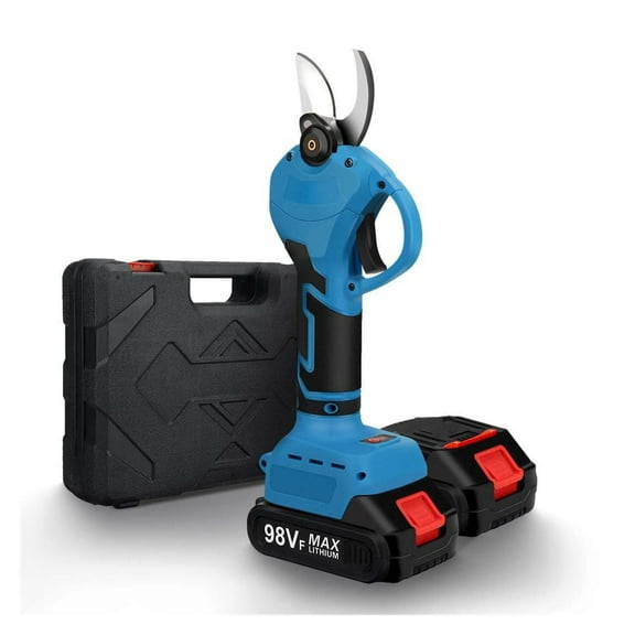 1500W Cordless Electric Pruning Shears Rechargeable Tree Branch Pruner 30mm Garden Clippers Power Tool 2 Battery
