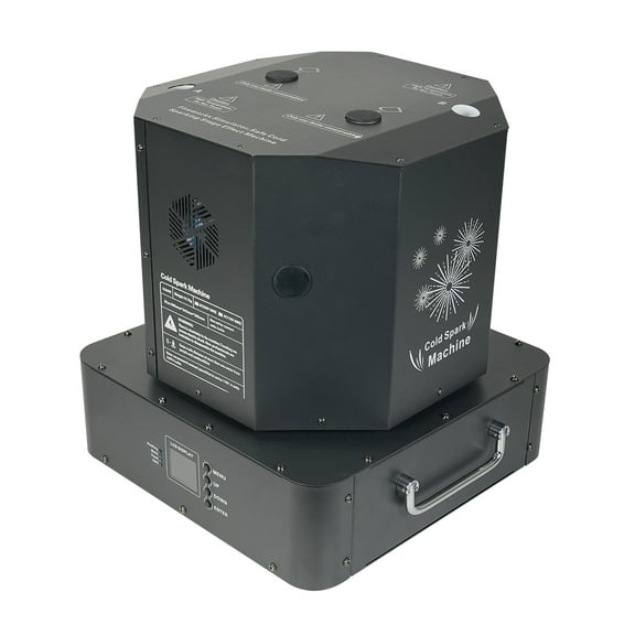 1500W Double Head Cold Spark Machine DMX512 Firework Machine 3-16ft Adjustable for Wedding Stage Party DJ Disco,White