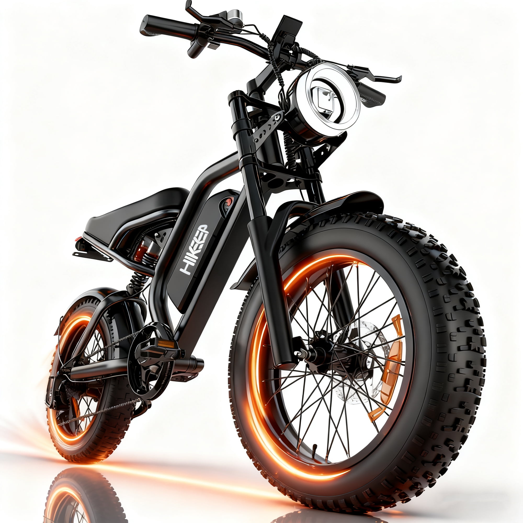 1500W Peak Electric Bike for Adults, 32MPH E-Mountain Bike 48V 15Ah UL2849 Certified, 20"Fat Tire eBike, Snow Bike