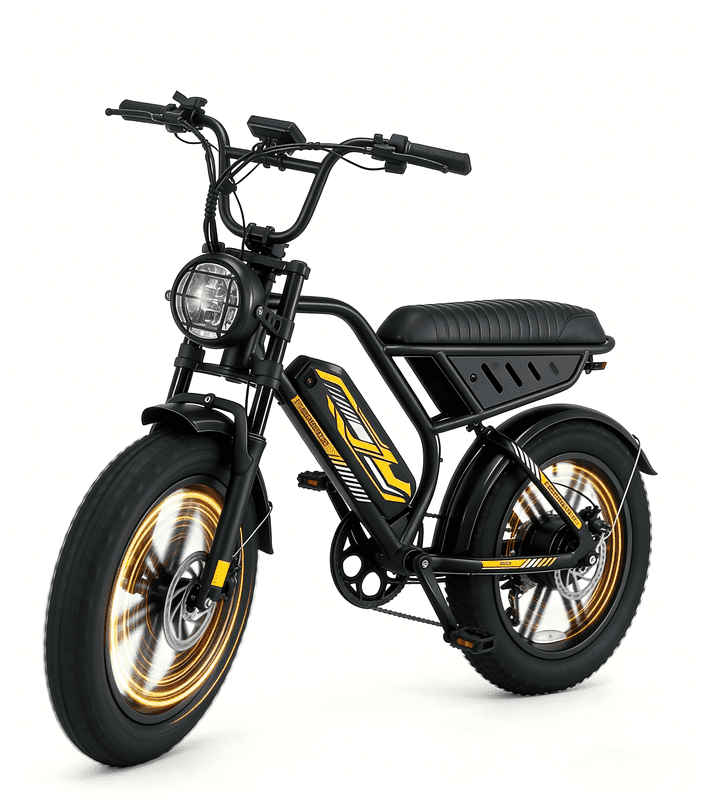 1500W Electric Bike for Adults,35mph 48V 15.6AH 20" Fat Tire Electric Bicycle Full Suspension Moutain Ebike, UL2849