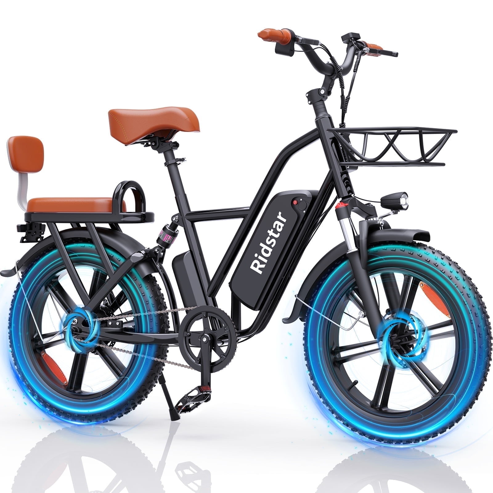 Walmart Deals of Ridstar 1500W Electric Bike for Adults,31MPH 48V 15.6AH Mountain Bike, 20"Fat Tire 7 Speed Electric Bicycle UL2849
