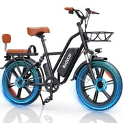Ridstar 1500W Electric Bike for Adults,31MPH 48V 15.6AH Mountain Bike, 20"Fat Tire 7 Speed Electric Bicycle UL2849