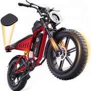 DTTZH Electric Bike for Adults, 750W Motor, 60 Miles, 20mph Class 2, 48V 15.6Ah E Mountain Bike, 20" x 4" Fat Tire Off-Road Ebike, UL2849