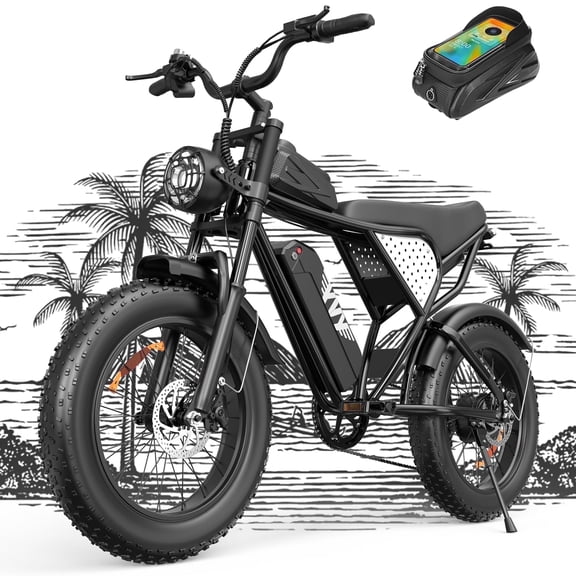 Electric Bike for Adults,1500W 30MPH,48V 15.6AH 20-70 Miles Mountain Bike ,20'' Fat Tire 7 Speed Electric Bicycle UL2849